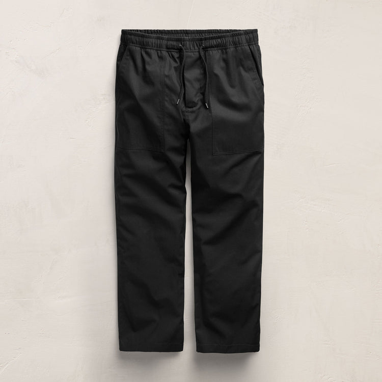 Fine Cotton Twill Patch Pocket Pant in Black | James Perse Los Angeles