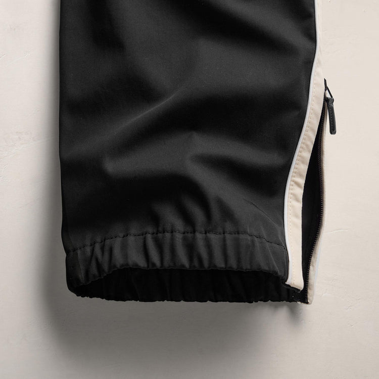 Elevated Cotton Twill Track Pant in Black/Latte/White | James Perse Los Angeles