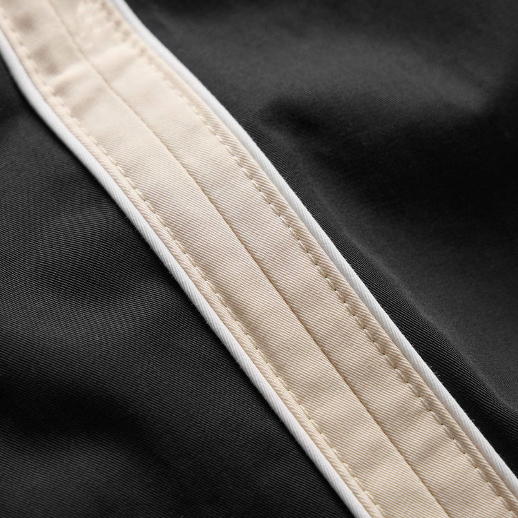 Elevated Cotton Twill Track Pant in Black/Latte/White | James Perse Los Angeles