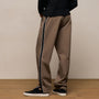Elevated Cotton Twill Track Pant in Light Olive/Black/White | James Perse Los Angeles