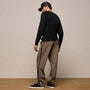 Elevated Cotton Twill Track Pant in Light Olive/Black/White | James Perse Los Angeles