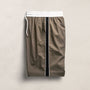 Elevated Cotton Twill Track Short in Light Olive/Black/White | James Perse Los Angeles