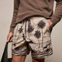 Palm Printed Short in Stone | James Perse Los Angeles