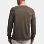 Cotton Cashmere Raglan Henley In Drab | James Perse Los Angeles