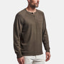 Cotton Cashmere Raglan Henley In Drab | James Perse Los Angeles
