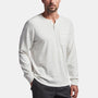 Cotton Cashmere Raglan Henley In Vintage White | James Perse Los Angeles