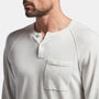 Cotton Cashmere Raglan Henley In Vintage White | James Perse Los Angeles
