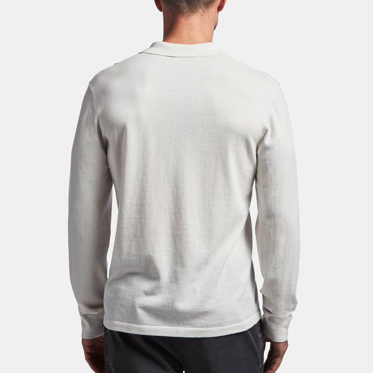 Cotton Cashmere Polo In Vintage White | James Perse Los Angeles