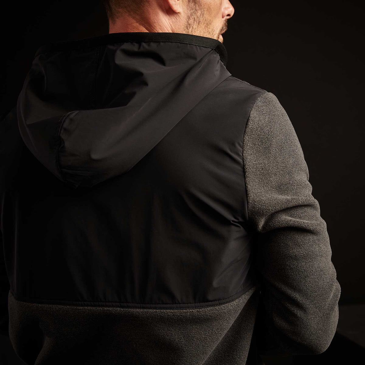 Technical Polar Fleece Zip Up Hoody - Charcoal | James Perse Los Angeles