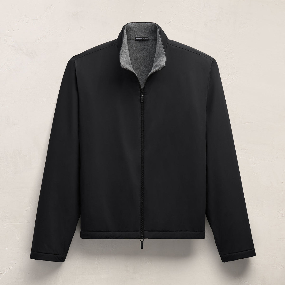 Technical Stretch Nylon Jacket in Black | James Perse Los Angeles