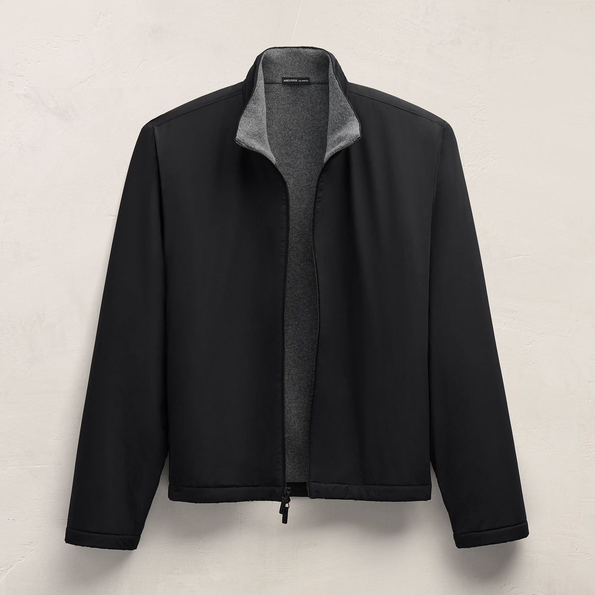 Technical Stretch Nylon Jacket in Black | James Perse Los Angeles