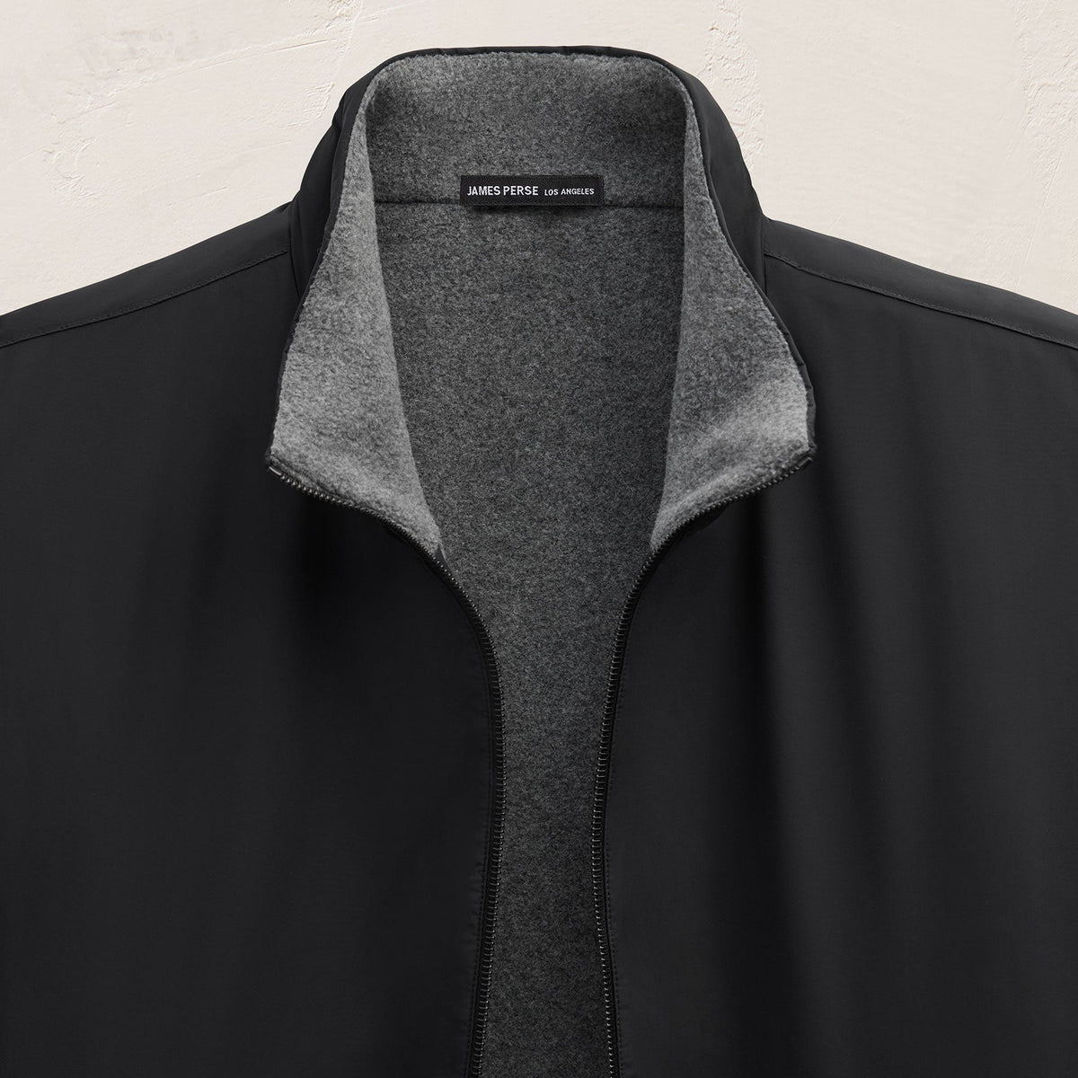 Technical Stretch Nylon Jacket in Black | James Perse Los Angeles