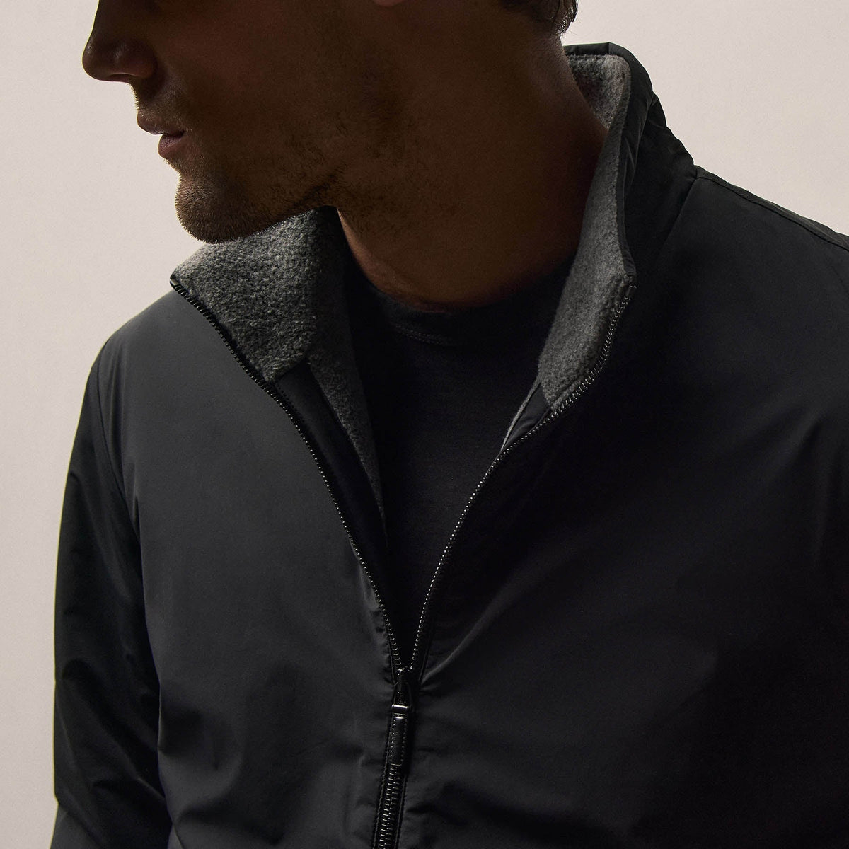 Stretch Sport Jacket in Black | James Perse Los Angeles