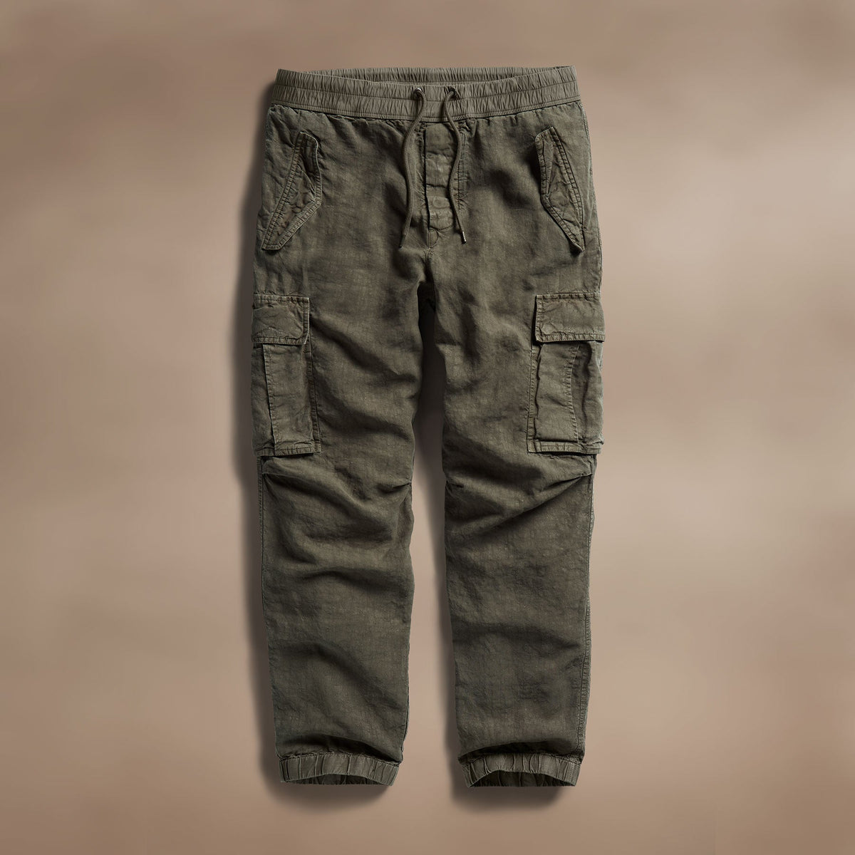 Textured Linen Flight Pant in Army Green | James Perse Los Angeles