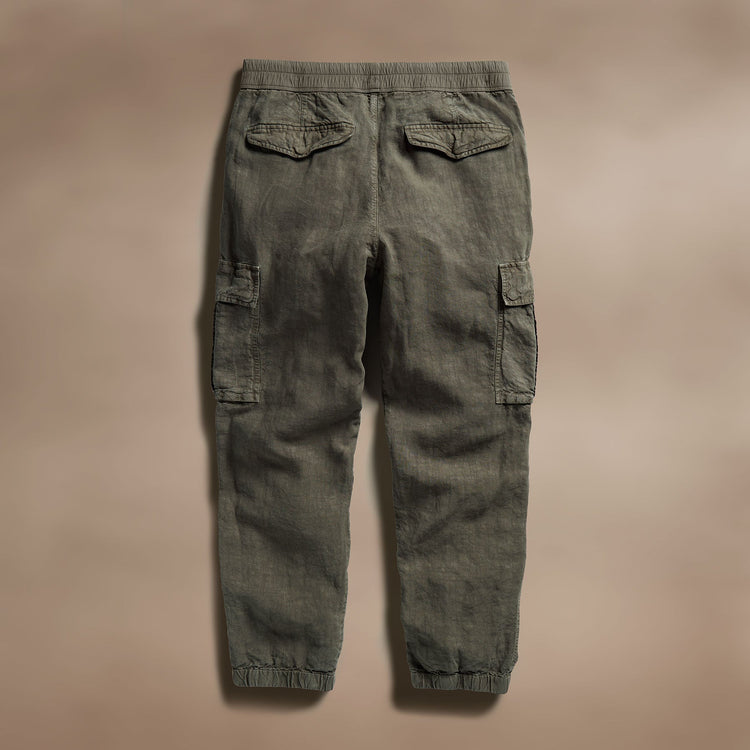 Textured Linen Flight Pant in Army Green | James Perse Los Angeles