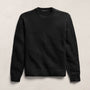 Stretch Cotton Crew Sweater in Black | James Perse Los Angeles