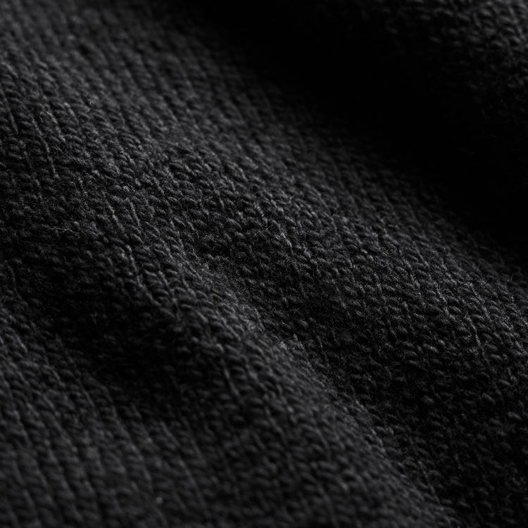 Stretch Cotton Crew Sweater in Black | James Perse Los Angeles
