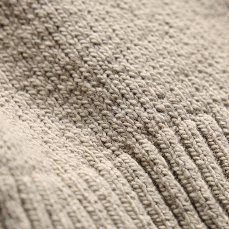 Stretch Cotton Knit Pullover in Taupe | James Perse Los Angeles