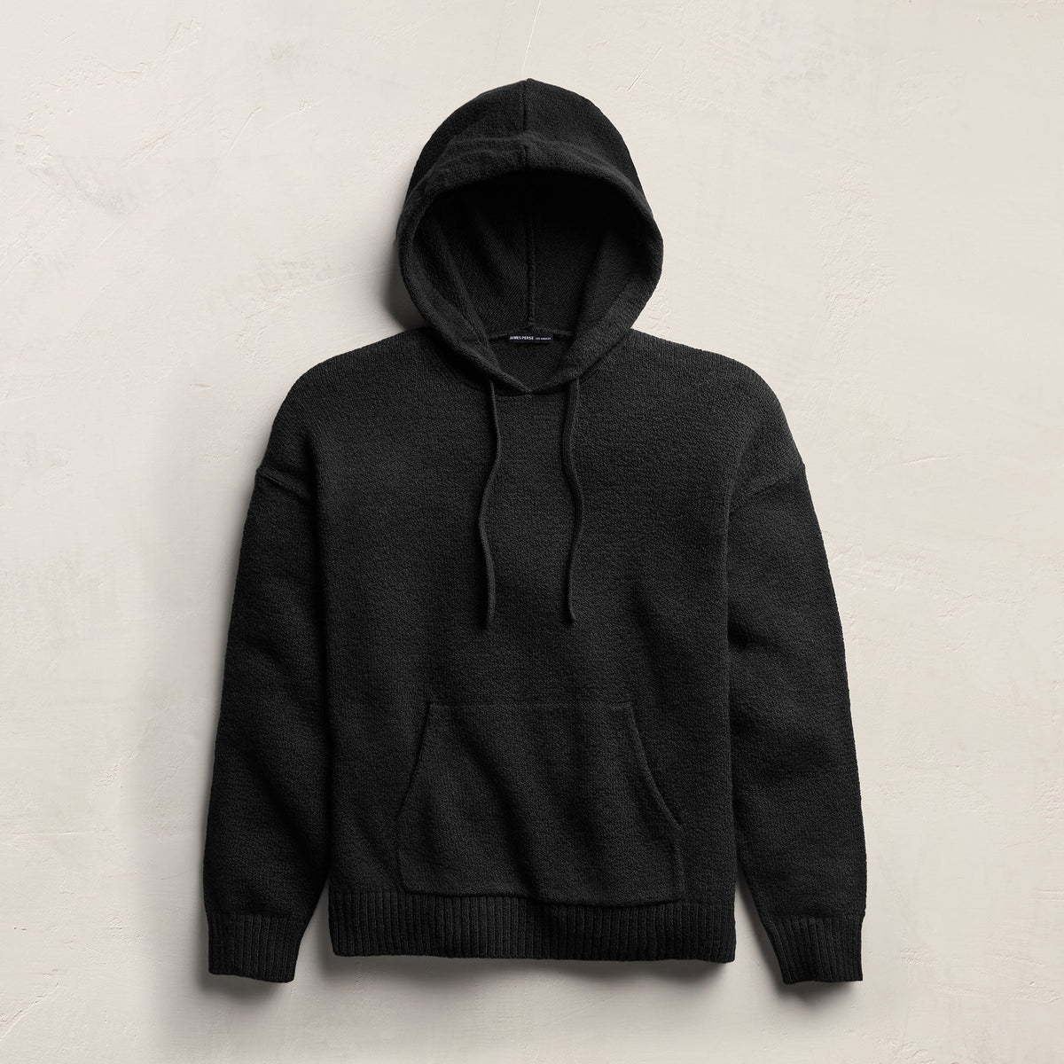 Stretch Cotton Hoodie in Black | James Perse Los Angeles