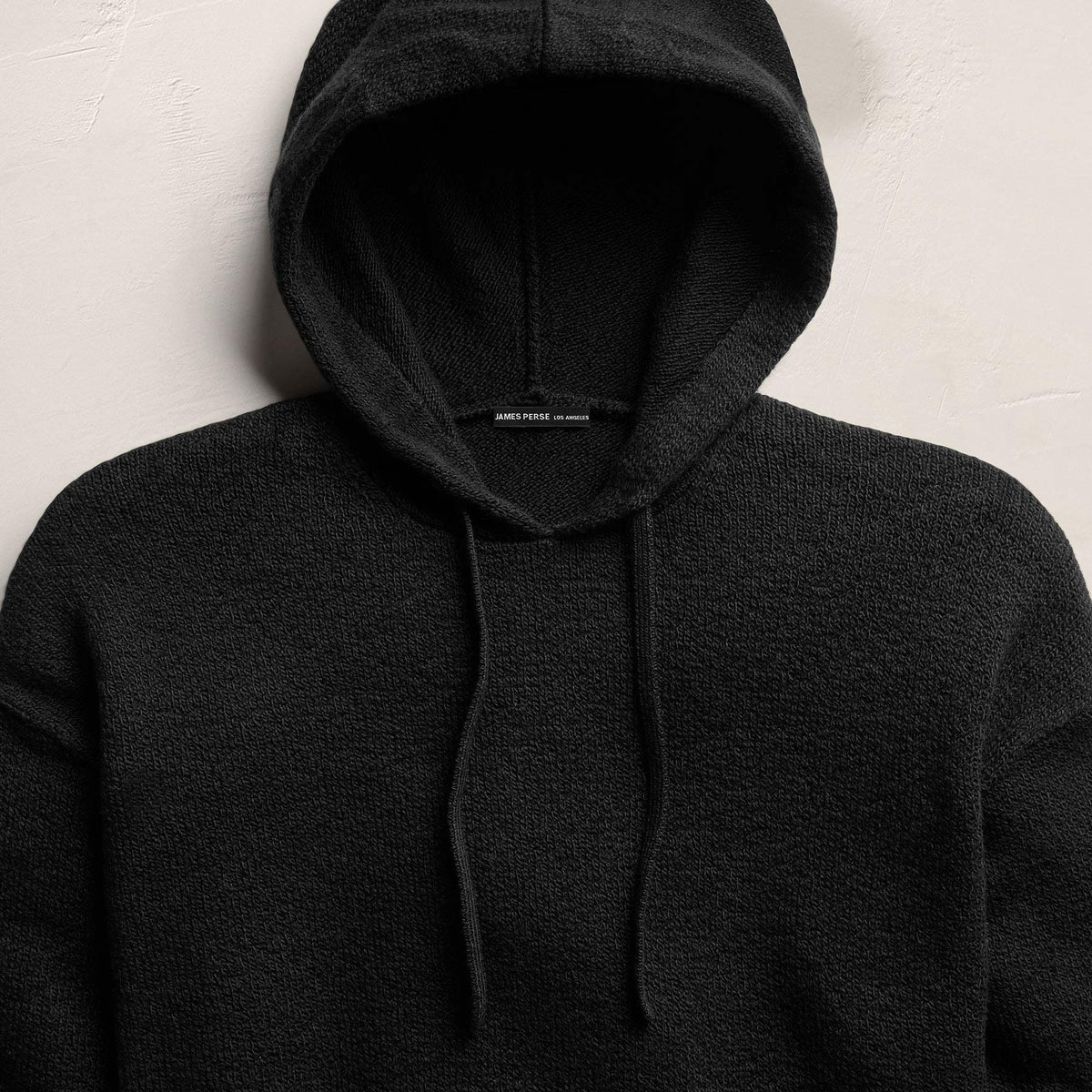 Stretch Cotton Hoodie in Black | James Perse Los Angeles
