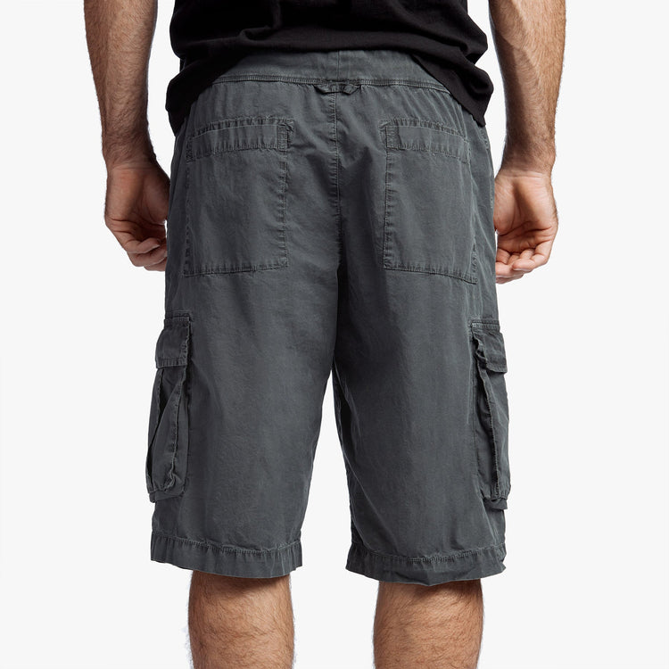 Stretch Poplin Cargo Short In Carbon Pigment | James Perse Los Angeles