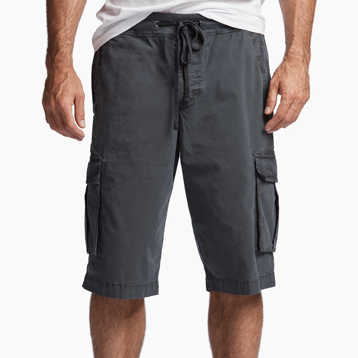 Stretch Poplin Cargo Short - Squid Pigment | James Perse Los Angeles