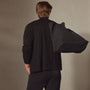 Lightweight Fine Gauge Cashmere Zip Up in Black/Charcoal | James Perse Los Angeles