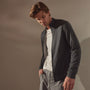 Lightweight Fine Gauge Cashmere Zip Up in Charcoal/stone | James Perse Los Angeles