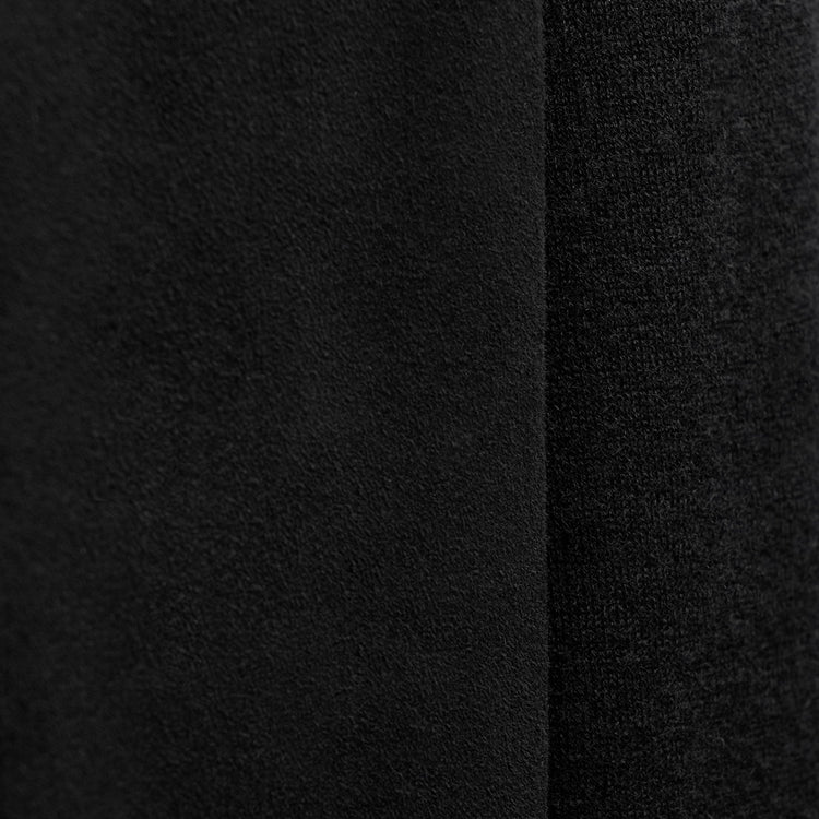 Ultrafine Cashmere Suede Front Zip Cardigan in Black | James Perse Los Angeles