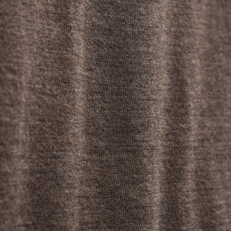 Lightweight Fine Gauge Cashmere Crew in Dusty Brown | James Perse Los Angeles