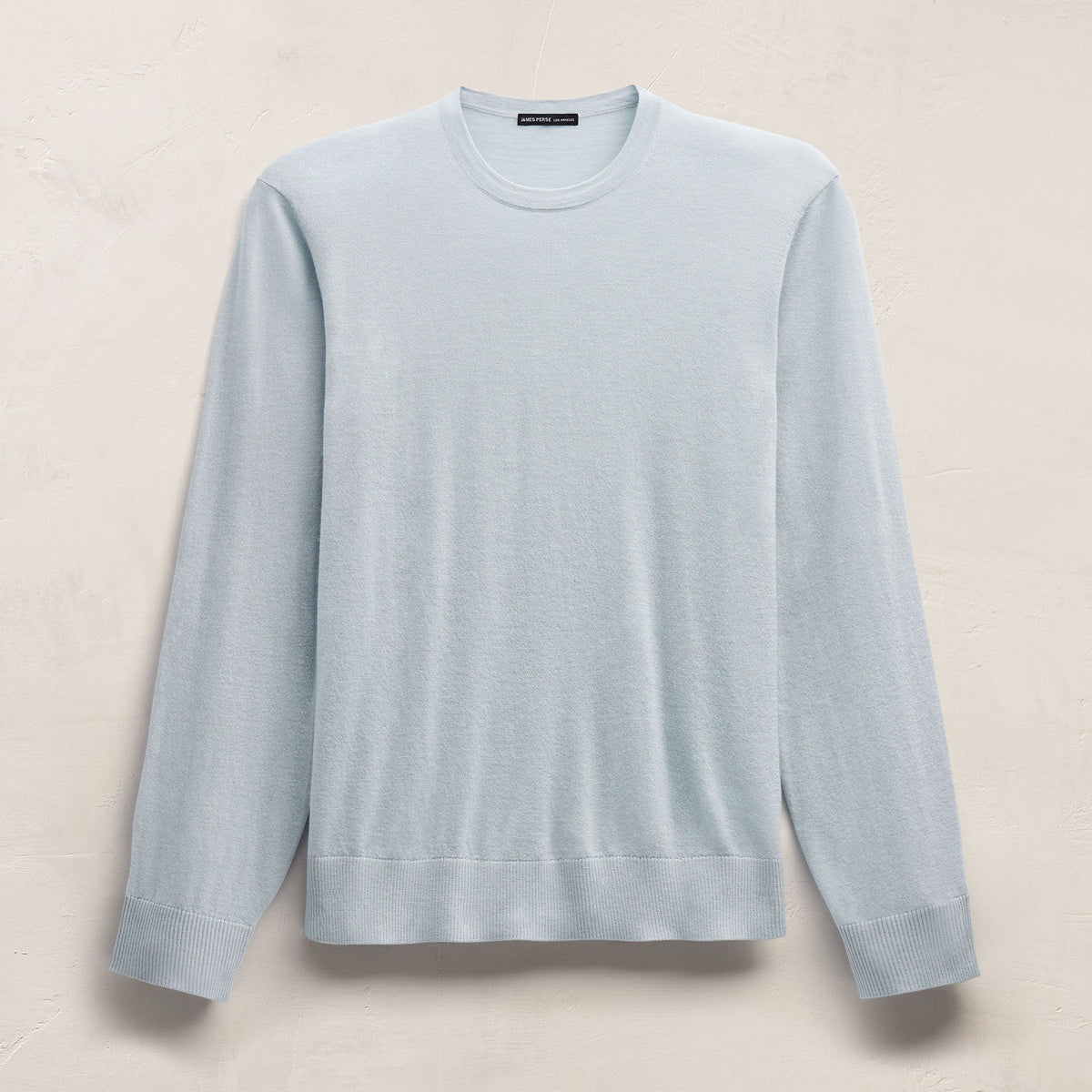 Lightweight Fine Gauge Cashmere Crew in Grey Glacier | James Perse Los Angeles