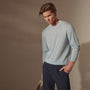 Lightweight Fine Gauge Cashmere Crew in Open Sky | James Perse Los Angeles