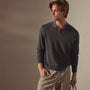 Lightweight Fine Gauge Cashmere Polo in Charcoal | James Perse Los Angeles