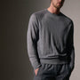 Ultra Fine Cshmr Raglan Crew in Flannel | James Perse Los Angeles