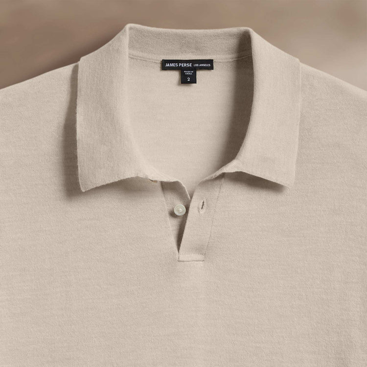 Ultrafine Cashmere Polo in Balsa | James Perse Los Angeles