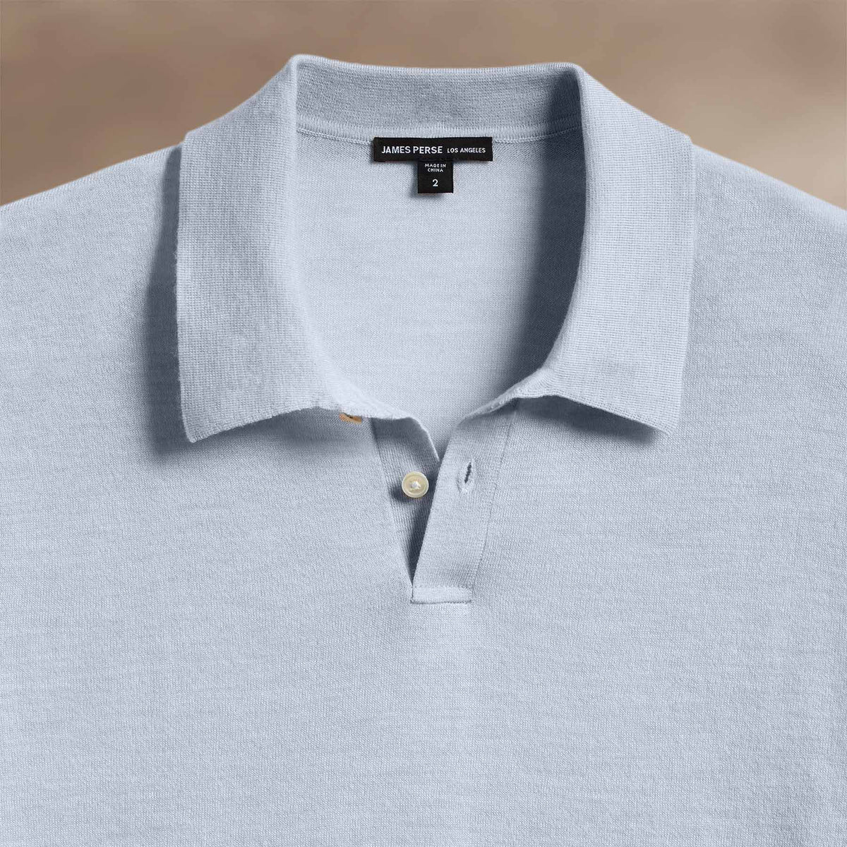 Ultra Fine Cashmere Short Sleeve Polo in Grey Sky | James Perse Los Angeles