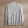 Ultra Fine Cashmere Open Polo in Light Heather Grey | James Perse Los Angeles