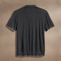 Ultra Fine Cashmere Tipped Polo in Coal/Light Heather Grey | James Perse Los Angeles