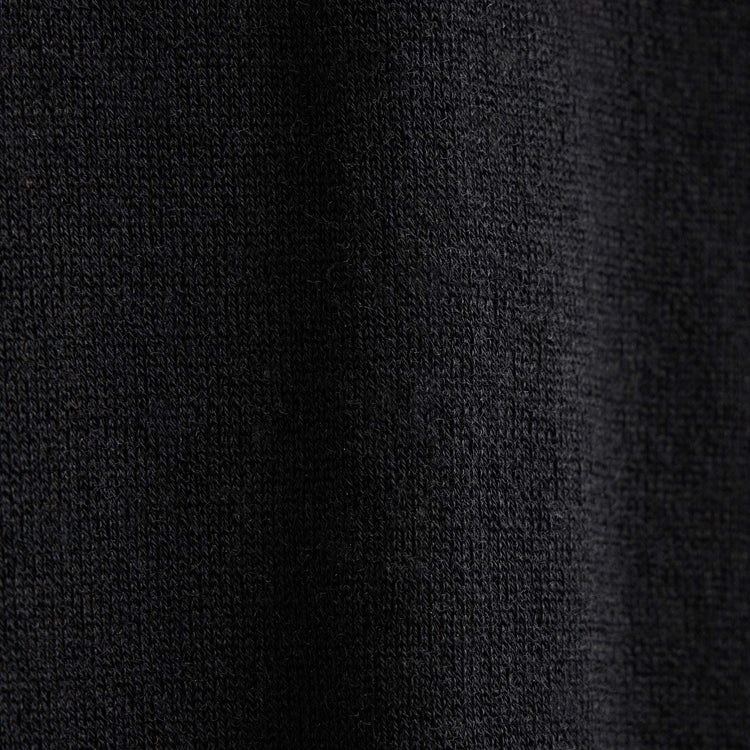Ultra Fine Cshmr Tpd Open Polo in Black/Charcoal | James Perse Los Angeles