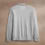 Ultra Fine Cshmr Tpd Open Polo in Light Heather Grey/Coal | James Perse Los Angeles
