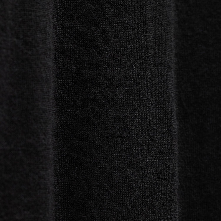 Ultrafine Cashmere Tipped Crew in Black/Charcoal | James Perse Los Angeles