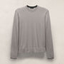 Ultrafine Cashmere Tipped Crew in Fog/Charcoal | James Perse Los Angeles