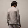 Ultrafine Cashmere Tipped Crew in Fog/Charcoal | James Perse Los Angeles