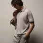 Ultrafine Cashmere Tipped Polo in Fog/Charcoal | James Perse Los Angeles