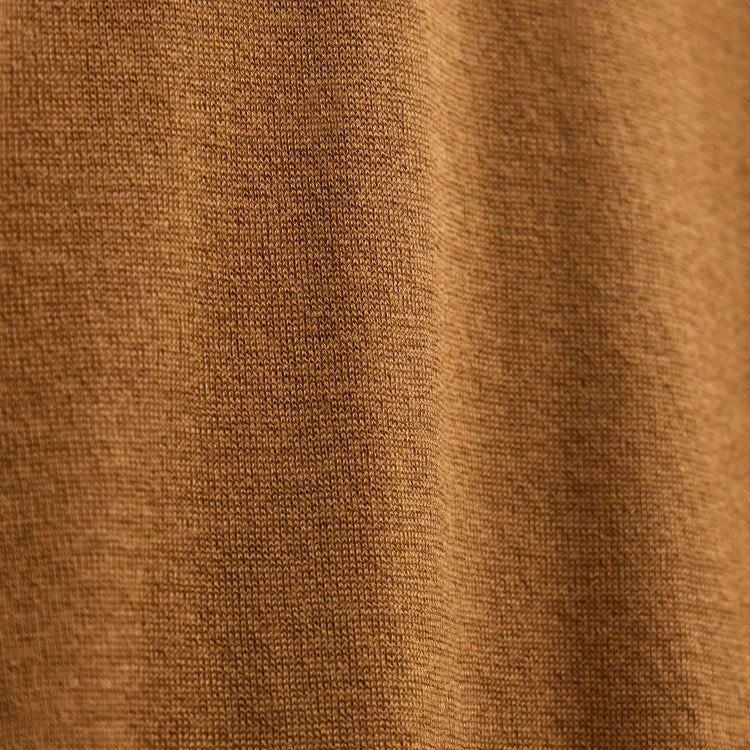 Feather Cashmere Long Sleeve Polo in Whiskey | James Perse Los Angeles