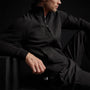 Fleece Zip Up Funnel Neck in Black | James Perse Los Angeles
