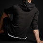 Vintage Fleece Full Zip Hoody in Black | James Perse Los Angeles