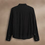 Solid Viscose Wool Shirting in Black | James Perse Los Angeles