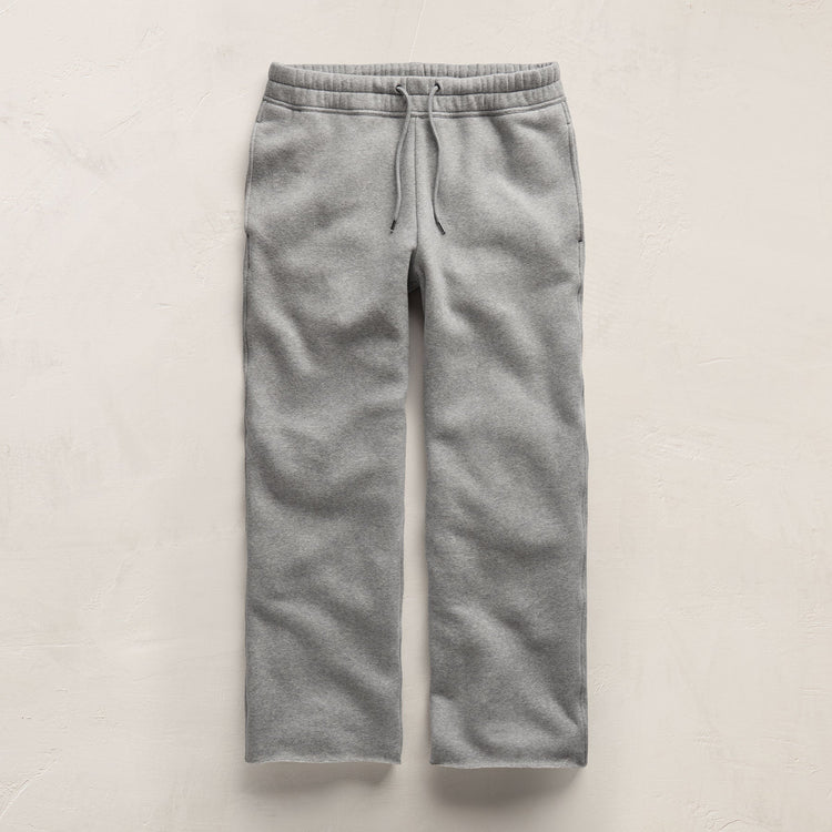 Cozy Straight Sweat Pant in Heather Grey | James Perse Los Angeles FLAT