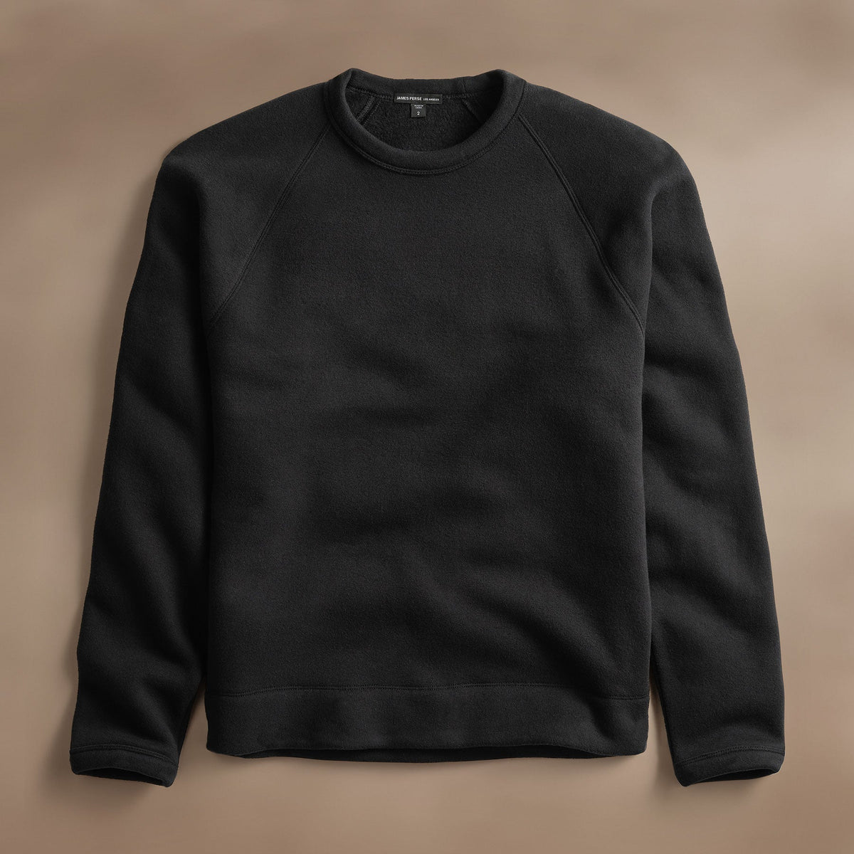 Cozy Raglan Sweatshirt  in Black | James Perse Los Angeles